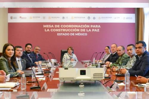 Gobierno Edomex estrecha colaboración con Sedena, Semar, FGR y GN en Mesa de Coordinación para la Construcción de la Paz